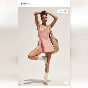 Free People/Movement Baseline Tennis Dress "Petal Pink" - NWT Size L